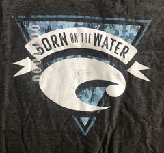 New Costa Del Mar T Shirt Charcoal Gray Short Sleeve Born On The Water Men Large