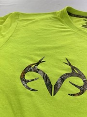 Realtree Logo T Shirt XL XG Hi Vis Neon Yellow Hunting Outdoor Tee Ships Free