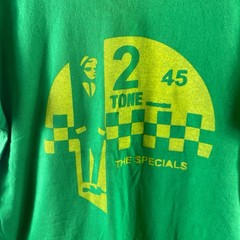 The Specials 2 Tone T Shirt L Size Large Green 45 RPM Records Crew Neck