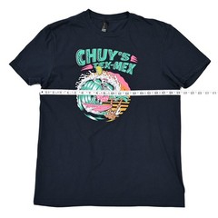 Chuy’s Tex-Mex Surfing Skeleton T Shirt Men’s Medium Graphic Tee Taco Retro
