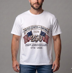 US 250th Anniversary Freedom Shirt Mens Patriotic Independence Day Graphic Tee