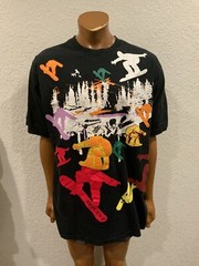 Vintage Y2K Request Snowboard Winter Freestyle Snow 3D Logo T-Shirt Sz. XL