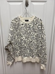 Keith Haring Black And White Pop Art All Over Print H & M Oversized Fit – Medium