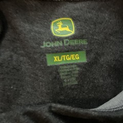 John Deere T Shirt Mens XL Tractor Farm Graphic 3/4 Sleeves Retro Tee T6