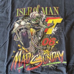 Isle Of Man TT T-Shirt 2006 Mad Sunday black Graphic Biker Tee Size Large