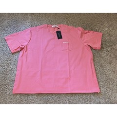 HORSSLE Shoulder Surgery Snap Side Mesh T-Shirt Coral Pink Short Sleeve XL
