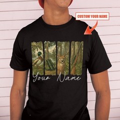 Custom Name Vintage Hunting Season Unisex T-shirt | Father’s Day Hunting Gifts