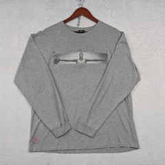 VTG Jordan T-Shirt Men’s Large Gray Nike Air Wings Michael Jordan Graphic LS 90s