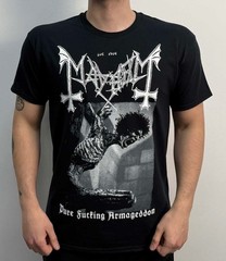 Mayhem – Pure F###ing Armageddon (Gildan) T-Shirt Black bathory