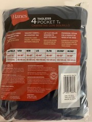 Hanes 4 Pack Men’s Pocket Ts Cotton T-Shirt Tagless Crew – Sl.