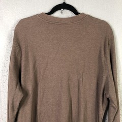 KingSize Thermal Waffle Henley Shirt Mens Big 2X Brown Long Sleeve Casual