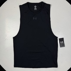 Under Armour UA Mens Medium Rush Vent Seamless Black Fitted Tank Top 1383411 New