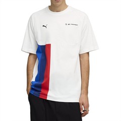 PUMA Bmw M Motorsport PumatechX Crew Neck Short Sleeve T-Shirt Mens White Casual
