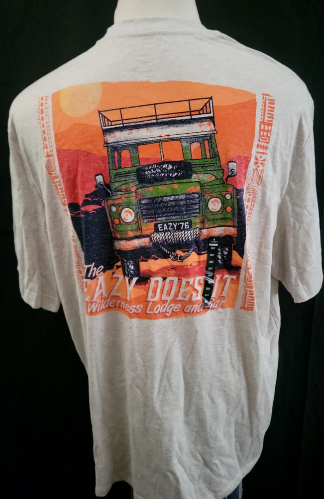 New Men’s 2XLT G.H. Bass & Co. The Eazy Does It Wilderness Lodge and Bar T-Shirt