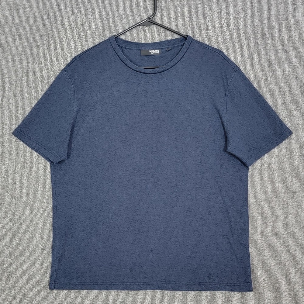 Murano Liquid Luxury T-Shirt Mens Large Blue & Black Soft Cool Breathable