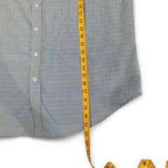 Croft & Barrow Mens XL Light Blue Grid Short Sleeve Easy Care Button Down Shirt
