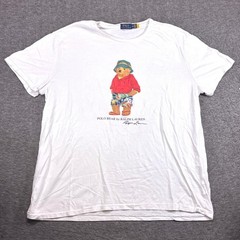 Polo Ralph Lauren Polo Bear T-Shirt Mens XL White Tropical Vacation Graphic