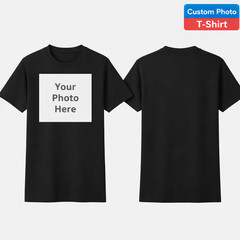 Personalized Photo T-shirt Custom Picture Gifts Your Image and Text Here S-3XL