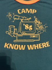 Spirit Halloween Camp Know Where T Shirt Short Sleeve Ringer Size LARGE