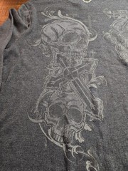Faded Glory XL/XG (46-48) Black Long Sleeve Skull