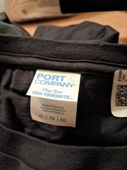 Port &Company Black Tee Shirt Size XL