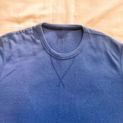 Perry Ellis Mens Long Sleeve Tee sz M Blue read