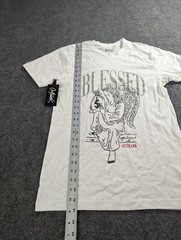 Outrank T-Shirt Men’s Small White Graphic Print Blessed NWT