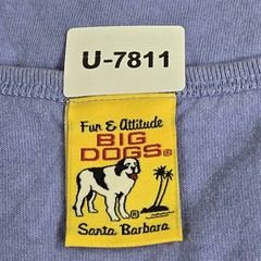 VINTAGE Big Dogs Men Tank Top XL Blue Text Graphic Sleeveless Logo