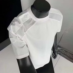 Short Sleeve Men’s T-Shirt with Mesh Shoulders – Quick Dry Breathable US Style
