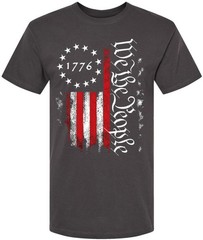 We the People 1776 USA Flag T-Shirt Independence Freedom Patriotic American Tee
