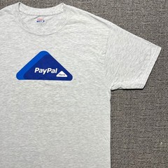 2012 PayPal Here T Shirt Mens Medium M Gray Beefy-T QR Code Corporate Tech Promo