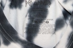 Def Leppard Shirt Mens Large Black White Tie Dye Animal Graphic Band Tee Rock