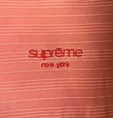 Supreme raised stripes L/S top FW2016 Orange