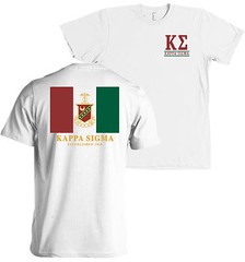Kappa Sigma Fraternity Flag Bella + Canvas T Shirt NEW