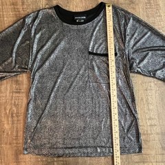 Pierre Cardin Vintage Metallic Silver Black Patterned Pocket Top Mens M USA