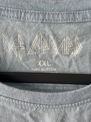 Def Leppard Adult XXL Graphic T Shirt High n Dry Blue Band Tee Retro Distressed
