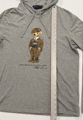 Polo Ralph Lauren Lightweight Hoodie Men’s Medium Gray Dapper Tweed Polo Bear