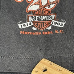 Vtg 1992 Harley Davidson T-Shirt Mens XL Coastal SC 20 Years Made In USA Eagle