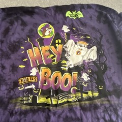 Buc-ee’s Hey Boo Buc-ee Beaver Purple Tie-Dye Glow Dark Halloween T-Shirt L