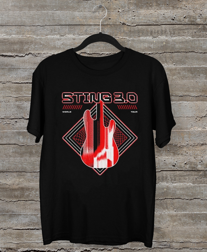 Sting 3.0 Cityscape Bass World Tour 2024 Black All Size T-Shirt AC3005