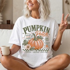 Pumpkin Patch Shirt Vintage Autumn Farm Fresh Pumpkin Fall Unisex Graphic Tee