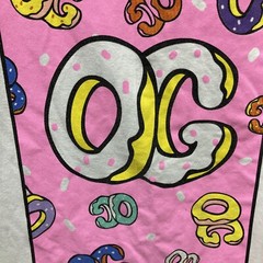 Fresh Laundry Donut OG Hooded T‑Shirt Men’s M White Pink Blue Cotton Blend 18×28