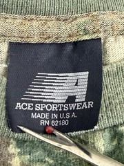 Vintage ACE Sportswear Shirt Mens 2XL Sniper Camo Pocket Tee Hunting USA 90s