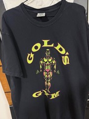 Gold’s Gym Graphic T-Shirt Black Comfort Colors XL Bodybuilding Fitness Gym Tee