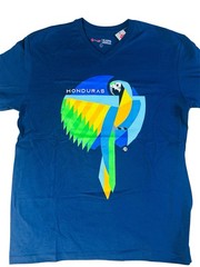 Pacer Honduras Bird Graphic Men’s T-Shirt L Parrot Toucan White Black Blue