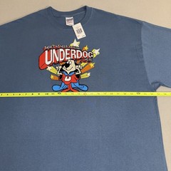 Vintage The Underdog TV Show T-shirt XXL Retro Cartoon Comic Superhero Y2K Felt