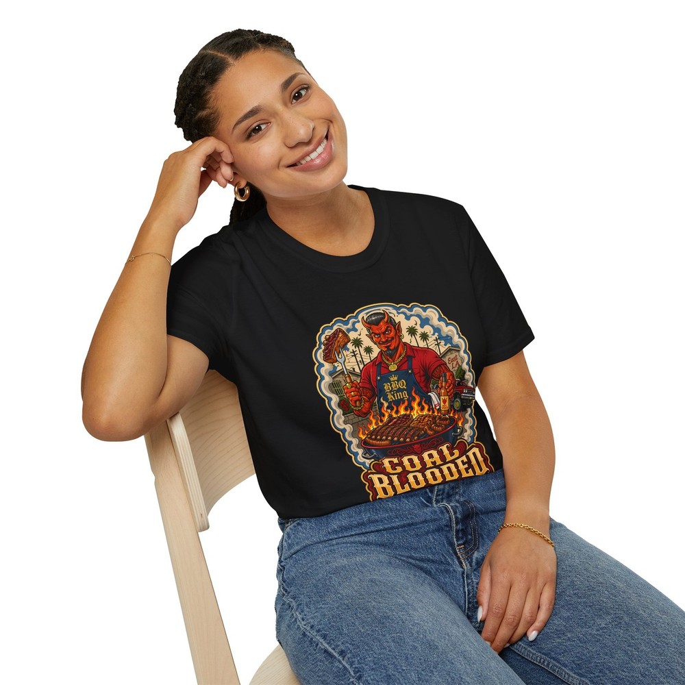 Demon Grill Master Lowrider BBQ Funny Street Unisex Softstyle T-Shirt