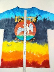 Led Zeppelin Shirt Mens Medium Multicolor Tie Dye U.S. Tour 1975 Band Tee