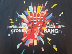 4 Rolling Stones Band Logo T-Shits, Bigger Bang Zip Code Tour MoMA 50 Years USED