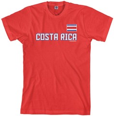Threadrock Men’s Costa Rica National Team T-shirt Flag Pride